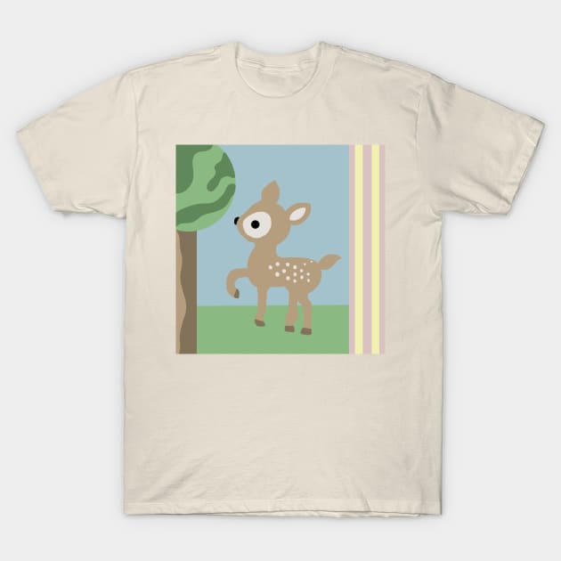 Adorable Baby Deer T-Shirt by Slightly Unhinged